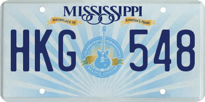 MS license plate HKG548