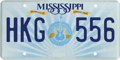 MS license plate HKG556