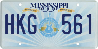 MS license plate HKG561
