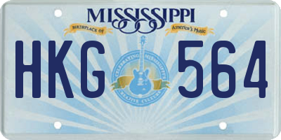 MS license plate HKG564