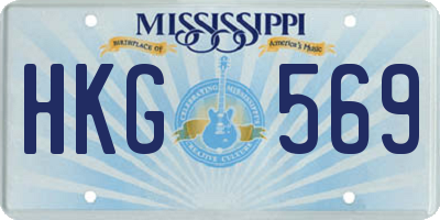 MS license plate HKG569