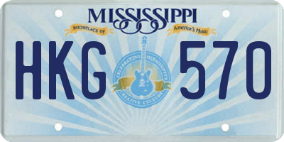MS license plate HKG570