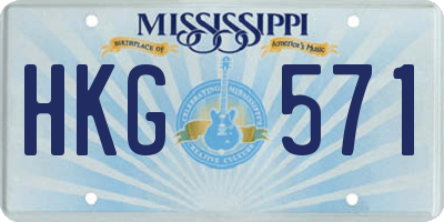 MS license plate HKG571