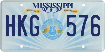 MS license plate HKG576