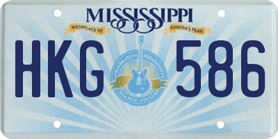 MS license plate HKG586