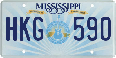 MS license plate HKG590