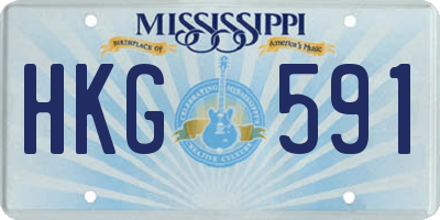 MS license plate HKG591