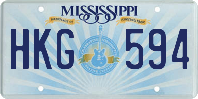 MS license plate HKG594