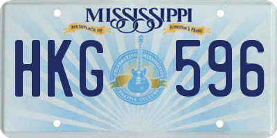 MS license plate HKG596