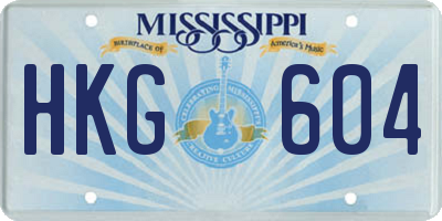 MS license plate HKG604