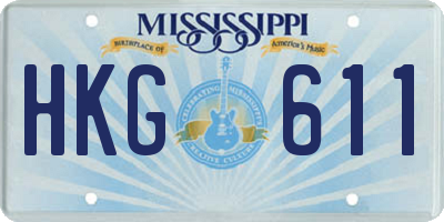 MS license plate HKG611