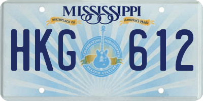 MS license plate HKG612