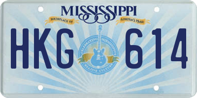 MS license plate HKG614