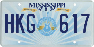 MS license plate HKG617