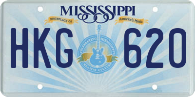 MS license plate HKG620