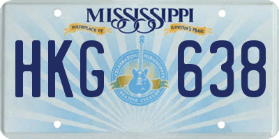 MS license plate HKG638
