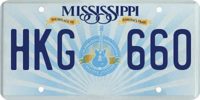MS license plate HKG660