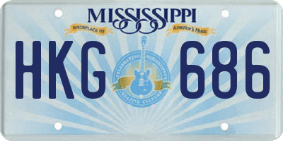 MS license plate HKG686
