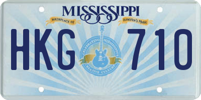 MS license plate HKG710