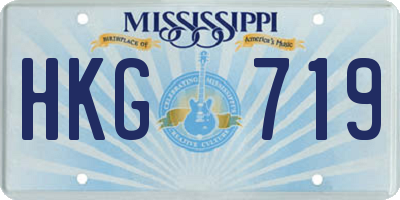 MS license plate HKG719