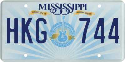 MS license plate HKG744
