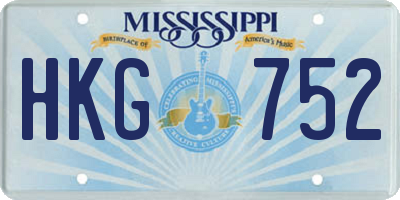 MS license plate HKG752