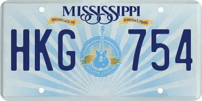 MS license plate HKG754