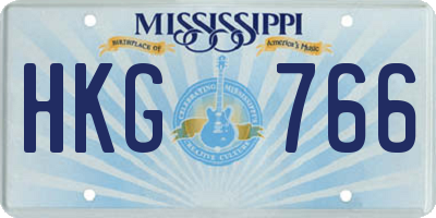 MS license plate HKG766