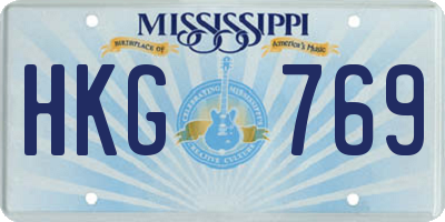 MS license plate HKG769