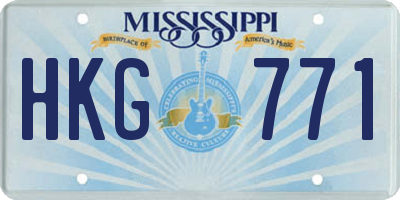 MS license plate HKG771