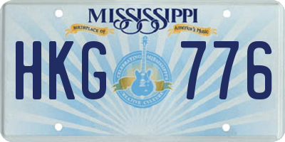 MS license plate HKG776
