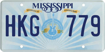 MS license plate HKG779