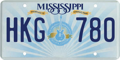 MS license plate HKG780
