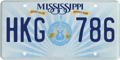 MS license plate HKG786