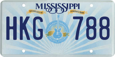 MS license plate HKG788