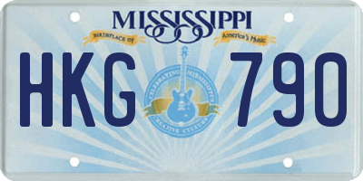 MS license plate HKG790