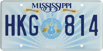 MS license plate HKG814