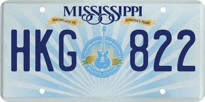 MS license plate HKG822