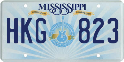 MS license plate HKG823