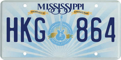 MS license plate HKG864