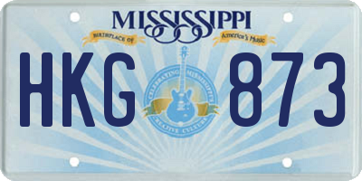 MS license plate HKG873