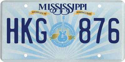 MS license plate HKG876