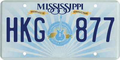 MS license plate HKG877
