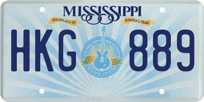 MS license plate HKG889
