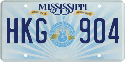 MS license plate HKG904