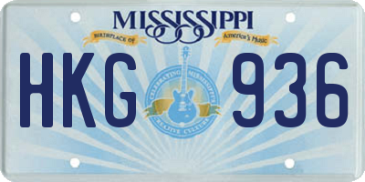 MS license plate HKG936