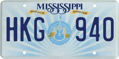 MS license plate HKG940