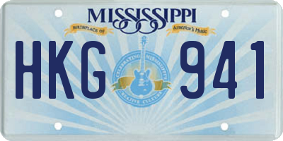 MS license plate HKG941
