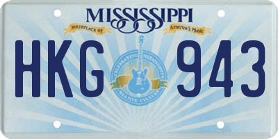MS license plate HKG943