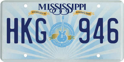 MS license plate HKG946